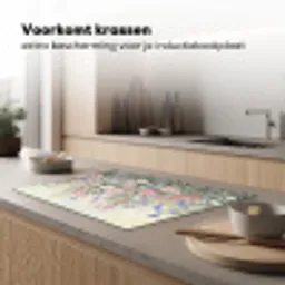 Bloemen - Tuin - Natuur - Kleurrijk Inductie beschermer vinyl 3mm klein -sfeer1