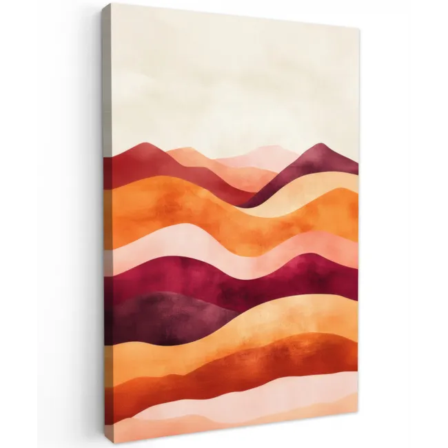 Abstract - Landschap - Golven Tuinposter op houten frame 2 cm dik klein -3d