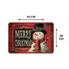 Klassiek - Kerstgroet - Sneeuwpop - Rood Placemat vinyl groot -specs