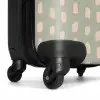 Patronen - Patroon van beige vlekken op Olijfgroene achtergrond NBS - Handbagage koffer - Kinderen Unisex middel -wiel