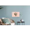 Margrieten - Boeket - Strikje - Roze Muursticker klein -plant