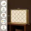 Bloemen - Patroon - Beige Light Box met batterij (Wandlamp) middel 907 -USP_websiteoverzichtNL