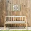 What's the best that could happen - Strepen - Groen - Roze Tuinposter op houten frame 2 cm dik klein -sfeer4
