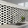 Klassiek - Stippen - Zwart keuken achterwand 2 middel 871 -3d_schuin