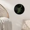 Krokodil - Groen - Tijgerachtig - Strepen Wandcirkel behangsticker klein -sfeer4