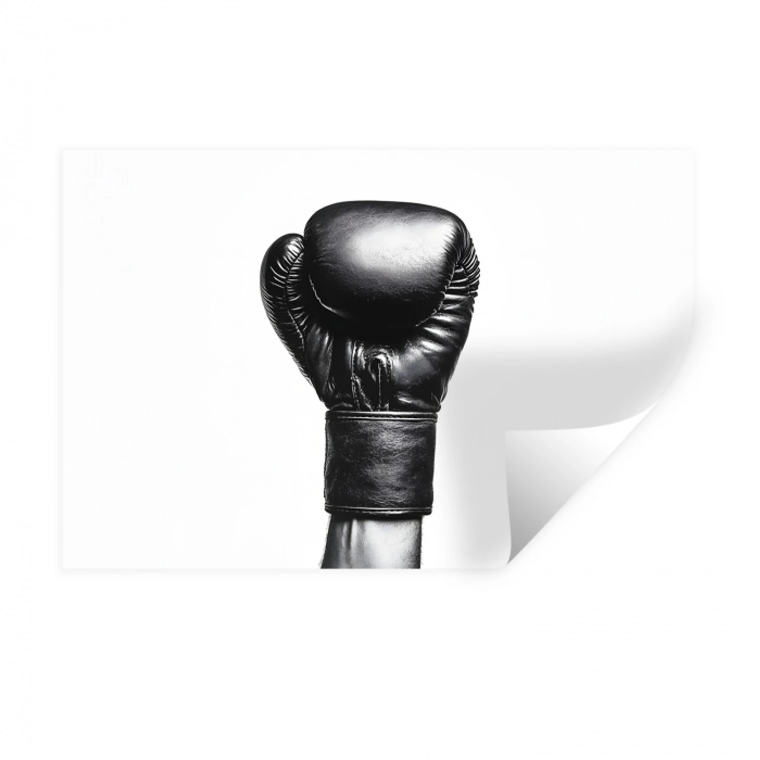 Bokshandschoen - Zwart - Hand Muursticker klein -3d