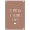 Spreuken - Quotes- Een speciaal plekje in mijn hart tuinposter los doek klein -3d