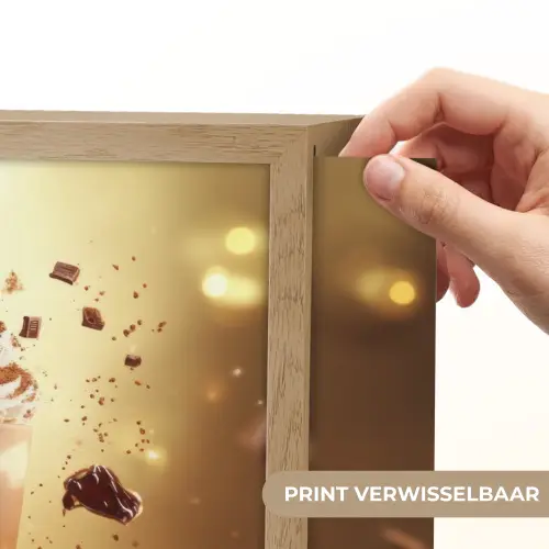 Dessert - Chocolade - Zoet - Eten Light Box met batterij (Wandlamp) middel -USP_websiteprintNL