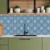 Tegel - Patroon - Blauw - Wit keuken achterwand 2 middel 871 -sfeer3