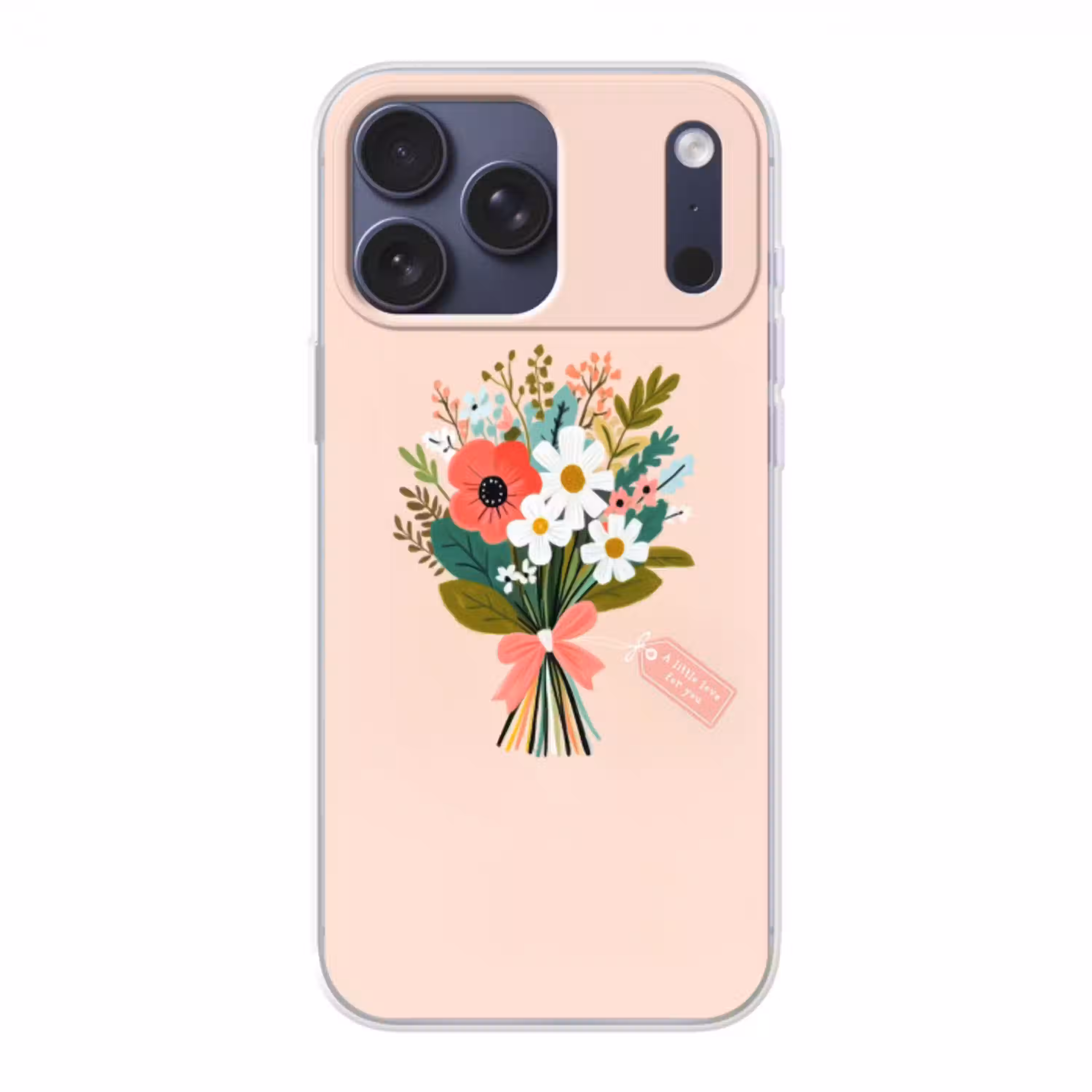 Boeket - Strikje - Kaartje - Quote Telefoonhoesje iPhone 17 Pro Max klein -3d