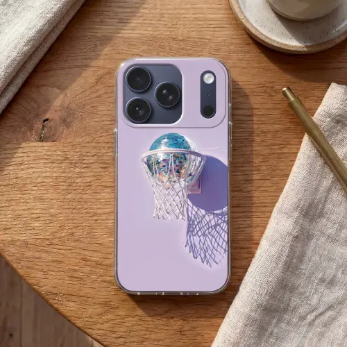 Discobal - Basketbalring - Grafisch Telefoonhoesje iPhone 17 Pro klein -sfeer1