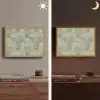 Vlakken - Rustiek - Groen Light Box met batterij (Wandlamp) middel 907 -sfeer3