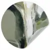 Natuur - Abstract - Groen - Penseelstreken Wandcirkel behangsticker klein -3d
