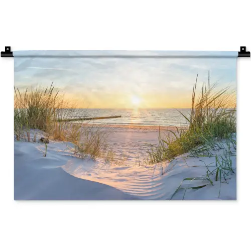 Strand - Zon - Duin - Gras - Zand - Horizon Wandkleed katoen klein -zz3d