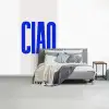 Ciao - Hoofdletters - Blauw - Minimalistisch fotobehang vinyl groot -slaapkamer