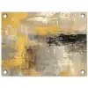 Abstract - Geel - Modern - Beige tuinposter los doek klein -3d