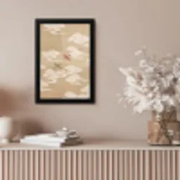 Vogels - Vliegen - Beige fotolijst zwart zonder passe partout klein -sfeer5