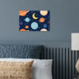 Ruimte - Planeten - Kleurrijk poster papier klein -sfeer2