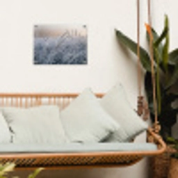Rijp - Gras - Kristallen - Winter - Minimalistisch tuinposter los doek klein -sfeer7
