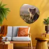 Koala - Bladeren - Ochtendlicht Wandcirkel Organisch Aluminium middel -sfeer4