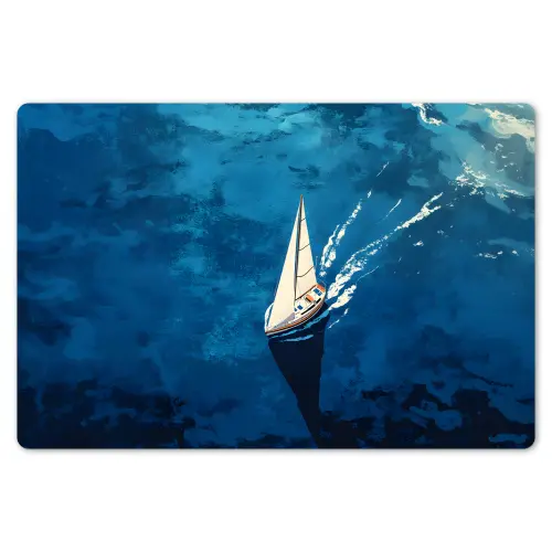 Zeilboot - Water - Abstract - Schaduw Placemat vinyl groot -zzsfeer1_Kitchenyeah-website