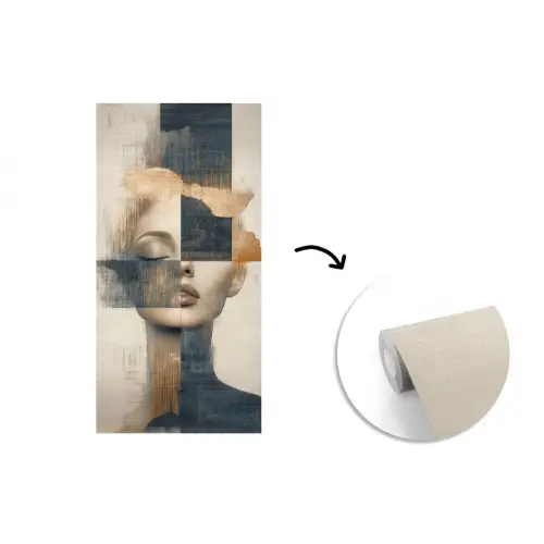 Goud - Vrouw - Rechthoeken fotobehang vinyl groot -3d