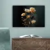 Boeket - Bloemen - Licht - Zwart canvas 2cm klein -sfeer4