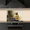 Melkmeisje - Goud - Quotes - Schilderij - Oude meesters keuken achterwand spatscherm klein -sfeer1