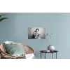 Chic - Vrouw - Zwart - Wit Muursticker klein -plant