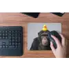 Chimpansee - Badeend - Grijs muismat rubber klein -toetsenbord