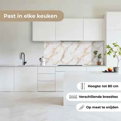 Wit - Goud - Marmer - Aders keuken achterwand 2 middel 871 -sfeer4_NL