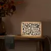 Hout - Boomstammen - Textuur Light Box met kabel (Tafellamp) klein -sfeer4