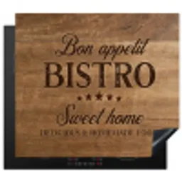 Huiselijke Bistro Beleving Inductie beschermer vinyl 3mm middel -3d