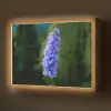 Bloemen - Blauw - Dennenboom Light Box met batterij (Wandlamp) middel -z3d_website