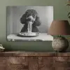 Poedel - Hond - Zwart - Wit - Schattig - Pasta PET vilt klein -sfeer2