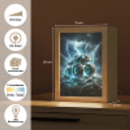 Monstertruck - Bliksem - Blauw - Jongens - Auto Light Box met kabel (Kinderlampje) klein -USP_websiteoverzichtDE