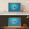 Voetballer - Verfspatten - Kleurrijk - Bal Light Box met batterij (Wandlamp kind) middel -sfeer3_kind
