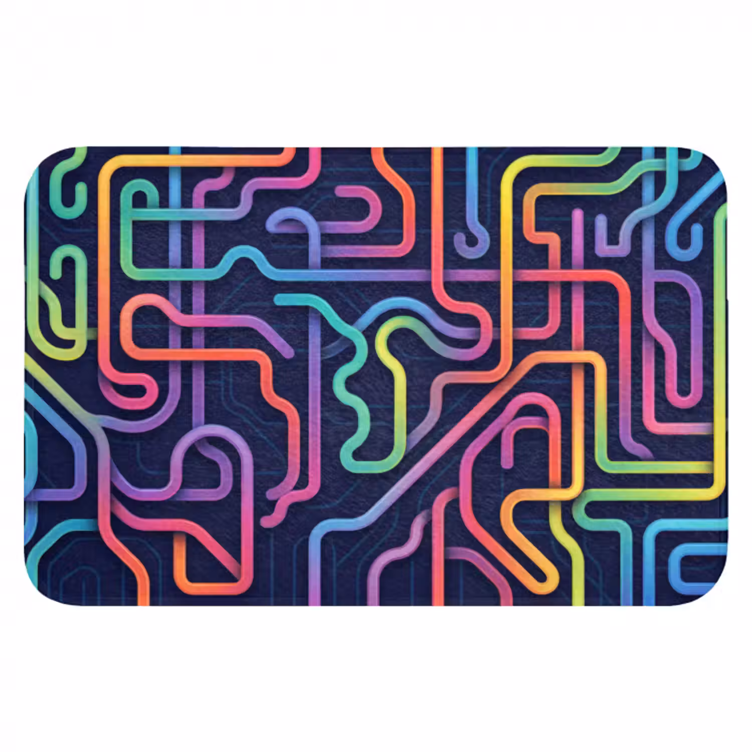 Badematte - Retro - Abstrakt - Neon
