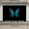 Vlinder - Blauw - Contrast keuken achterwand spatscherm klein -3d_website