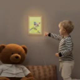 Vogel - Tak - Natuur - Kleurrijk Light Box met kabel (Kinderlampje) klein -sfeer4a_kind