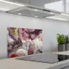 Marmer - Rood - Paars - Goud keuken achterwand spatscherm klein -3d_schuin