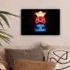 Gaming quotes - Neon - House of gaming - Kroon - Tekst canvas 2cm klein -sfeer1