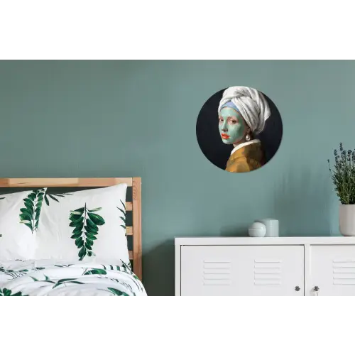 Iconisch - Modern - Kleurrijk Wandcirkel aluminium klein -slaapkamer