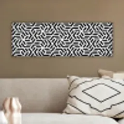 Design - Geometrie - Patroon - Zwart - Wit canvas 2cm klein 828 -sfeer3