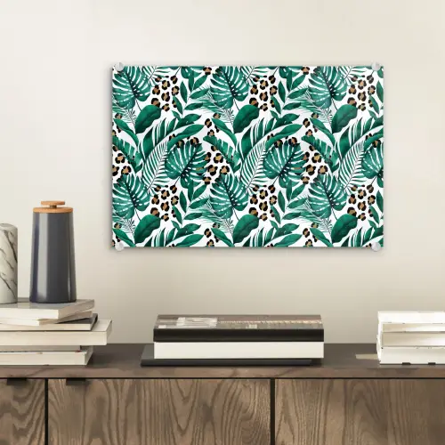 Dierenprint - Panter - Bladeren - Tropisch - Jungle plexiglas 5mm klein -sfeer1