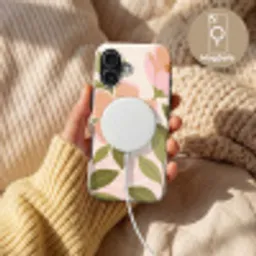 Grafisch - Bloemen - Roze Toughcase MagSafe Apple iPhone 17 klein -USP_MagsafeV