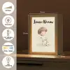Jongen - Bruin - Voetbal - Minimalistisch Light Box met kabel (Kinderlampje) klein -USP_NL