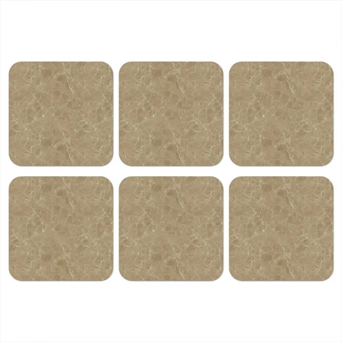 Beige - Marmer - Witte aders onderzetter kurk middel 366 -3d