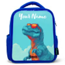 Dino - Zonnebril - Blauw Kinderrugzak - Blauw middel -3d