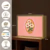 Illustratie - Bloemen - Rand - Roze Light Box met batterij (Wandlamp) middel -USP_websiteoverzichtNL
